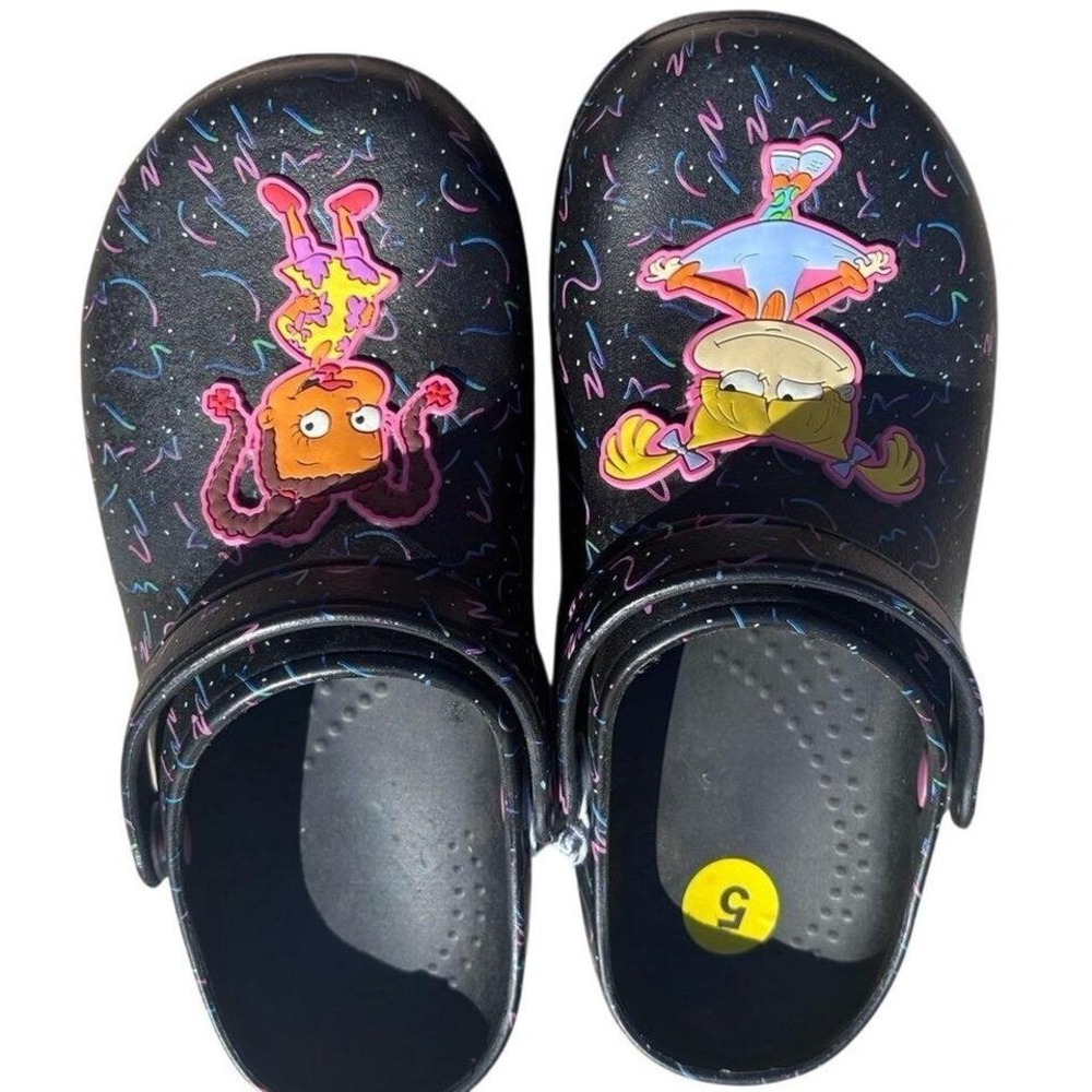 Rugrats Clogs Kids Size 5 Black Angelica Susie Nickelodeon NWT - Picture 3 of 7